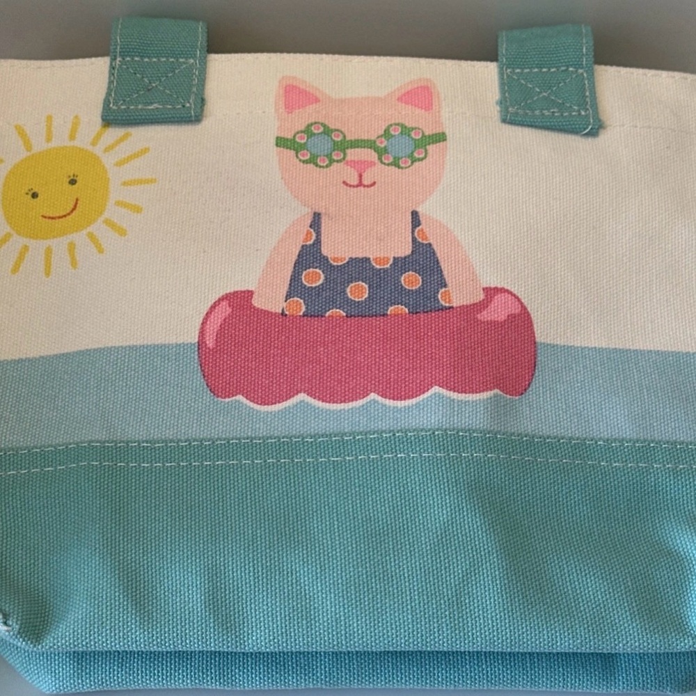 Pottery Barn Mini Tote Bag Cat In Pool Float - Picture 9 of 9